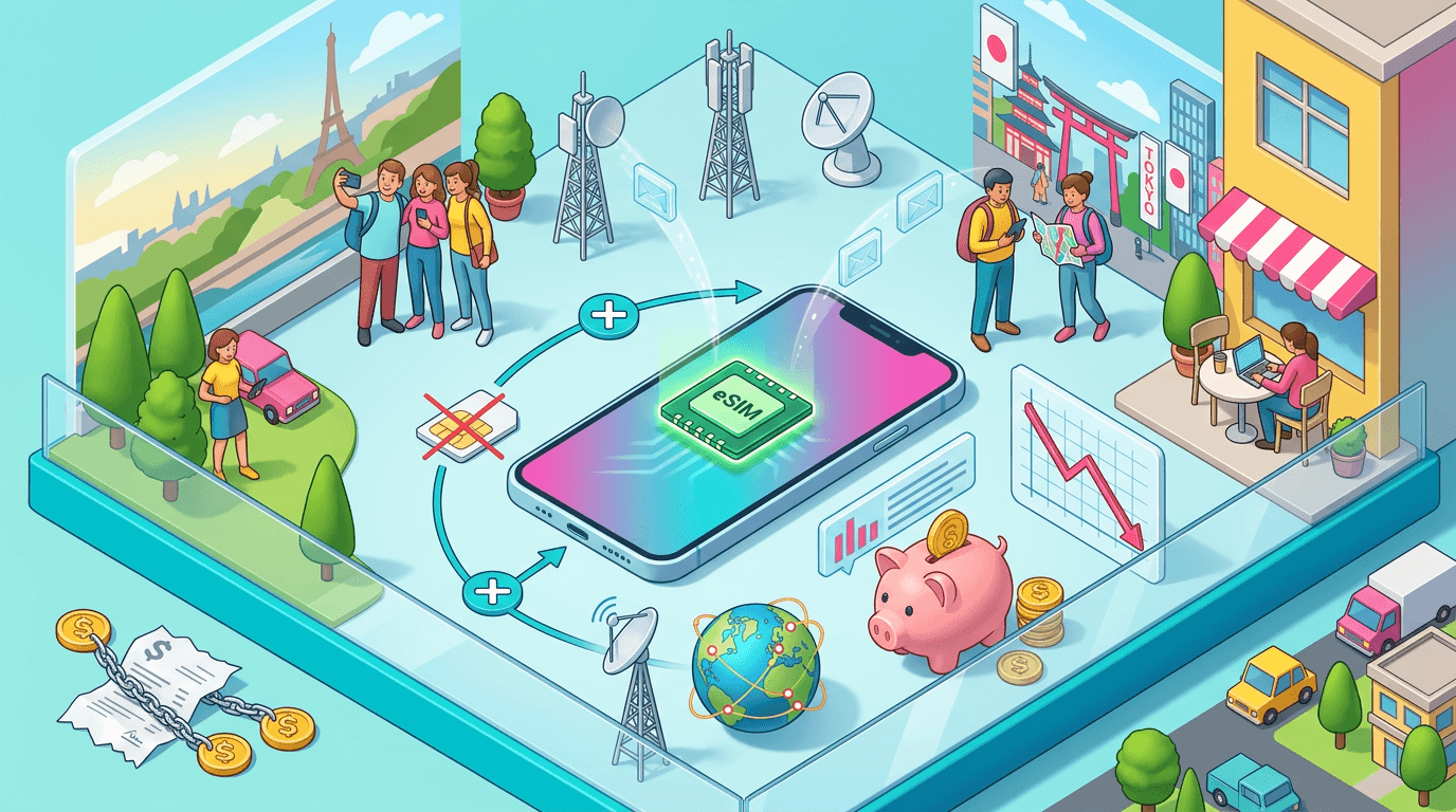  eSIM, 해외여행 통신비 절약의 끝판왕! 로밍 대신 스마트하게!