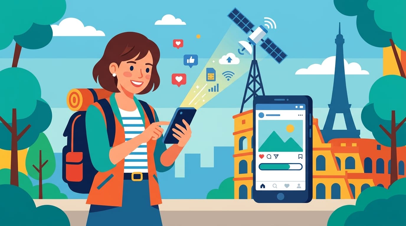 해외여행 사진 업로드 데이터 관리: eSIM 사용 기준
